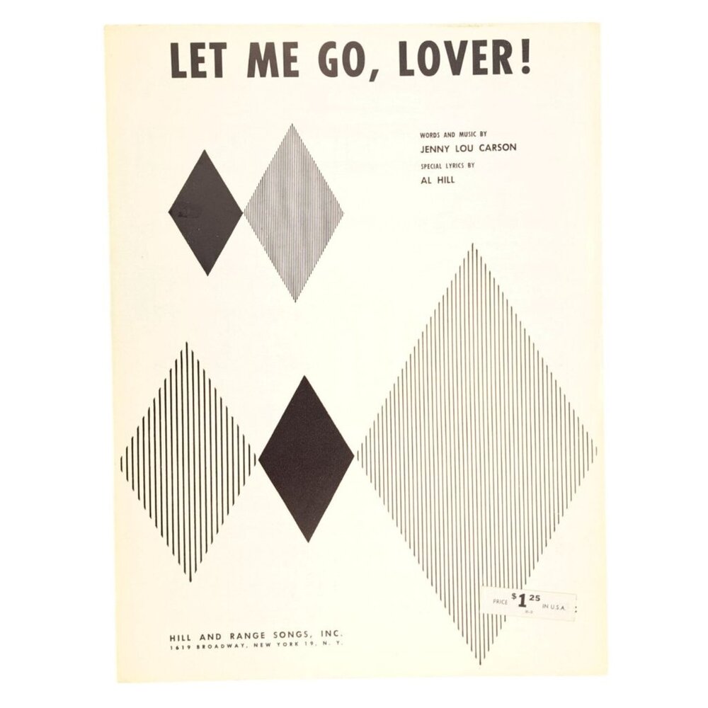 Vintage Let Me Go Lover Sheet Music Jenny Lou Carson Al Hill Joan Weber 1954